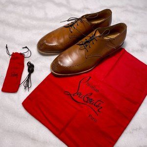 Christian Louboutin Brown Leather Lace Up Brogues/Oxford Dress Shoes